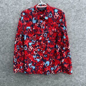 Jones New York Signature Floral Button-Front Shirt Women's Size L/G, 100% Cotton
